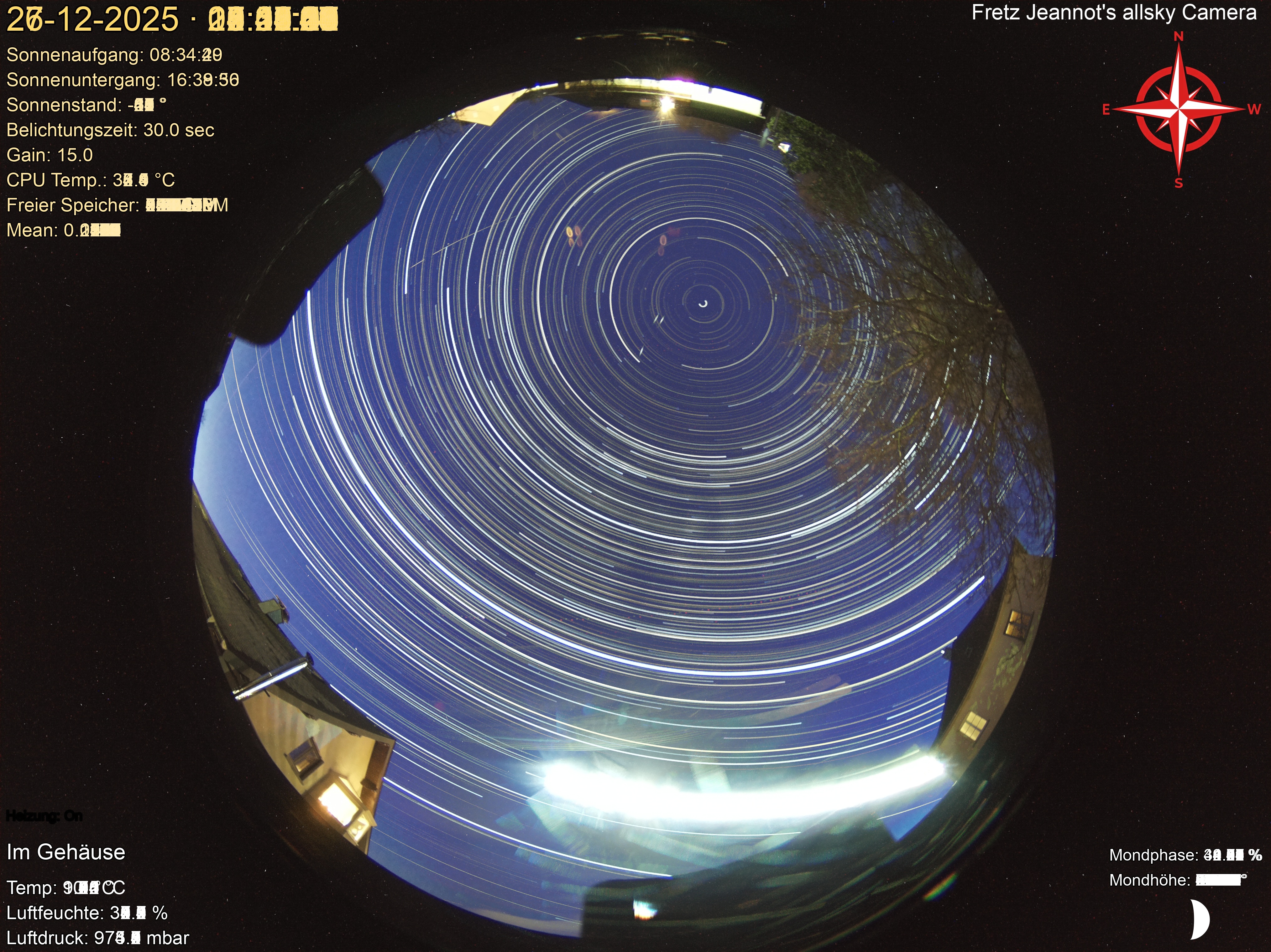 Startrail Bild: 26.12.2025