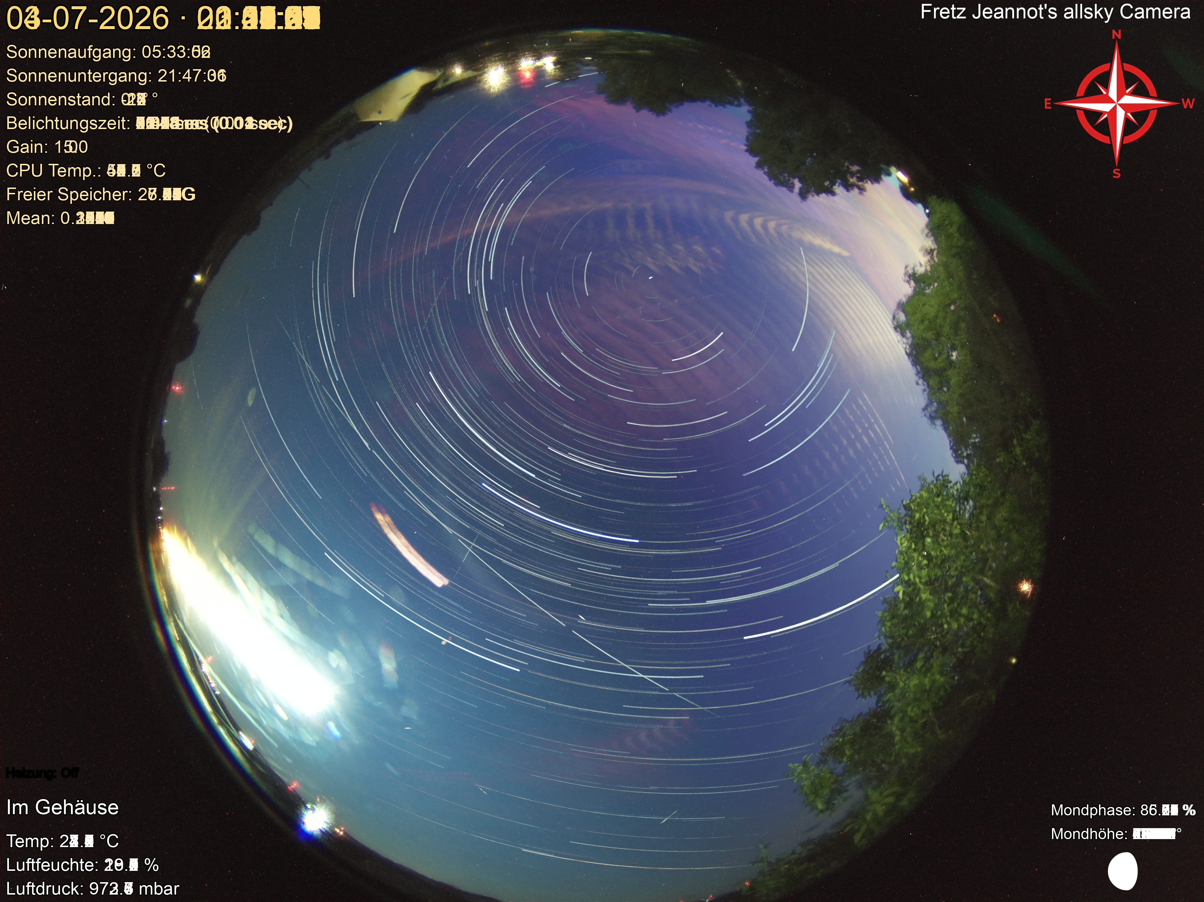 Startrail Bild: 03.07.2026